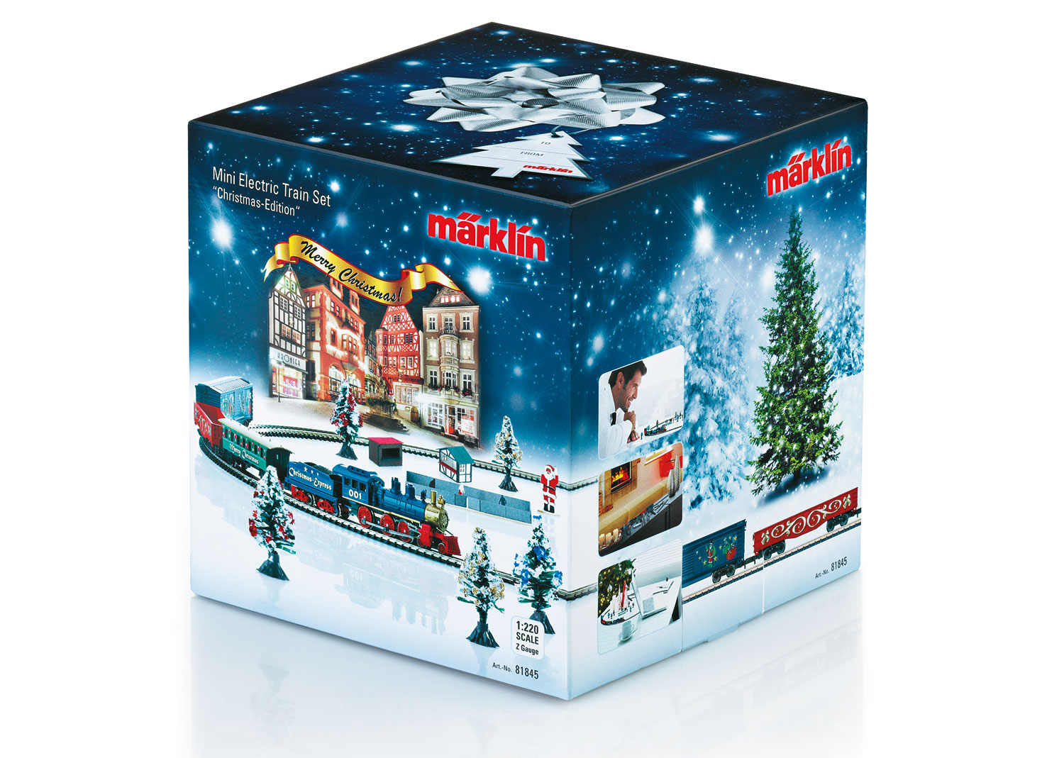 Coffret de départ "Noël". Train marchandises à vapeur avec ovale de voie.