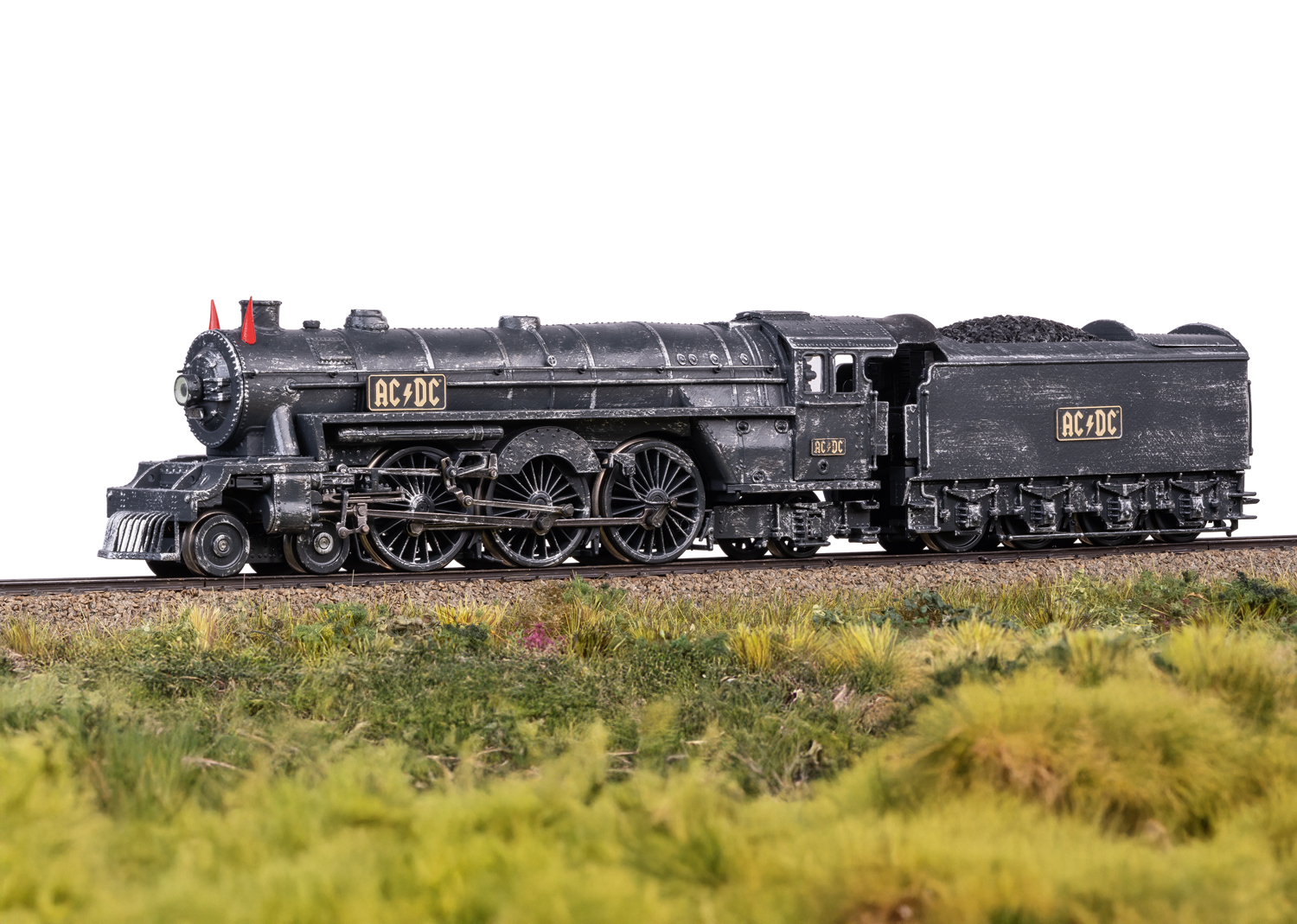 AC/DC Locomotive vapeur à tender séparé "Black Ice"