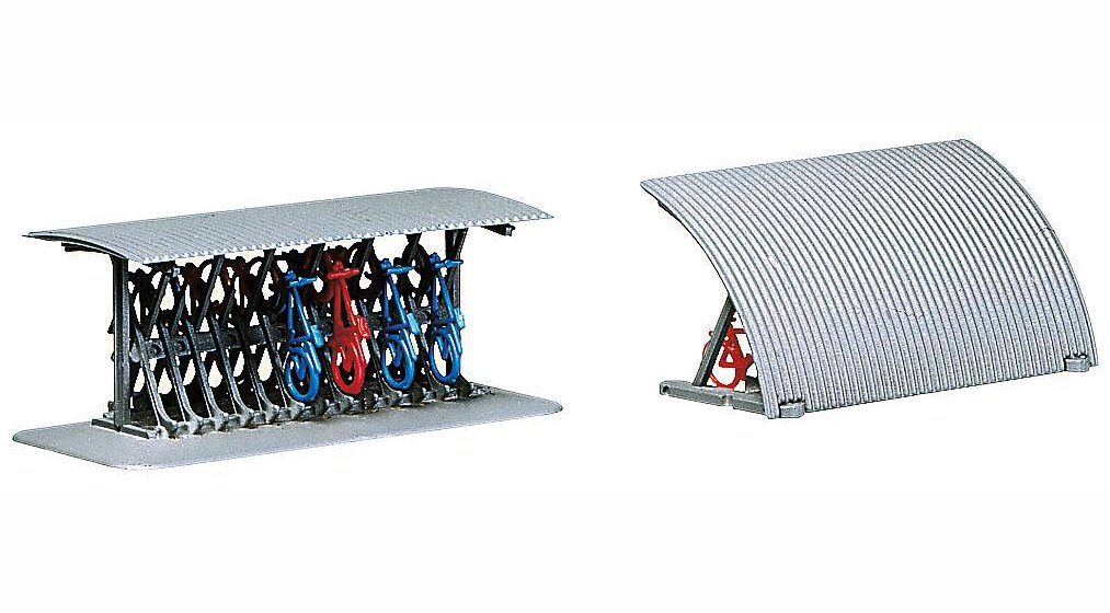 2 Bicycles stands with bikes