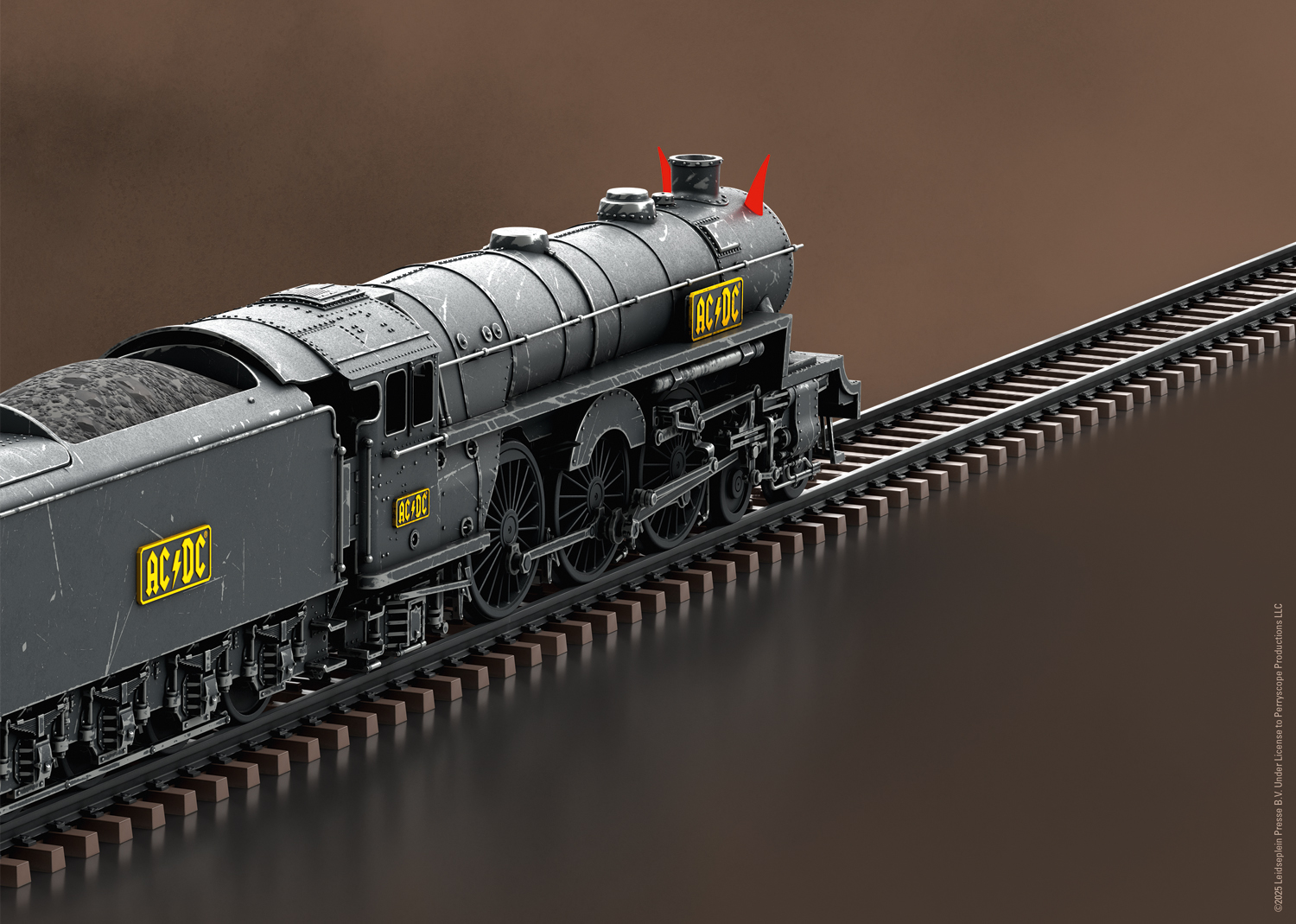 AC/DC Locomotive vapeur à tender séparé "Black Ice"